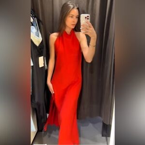 ZARA ZW COLLECTION HALTER MAXI DRESS